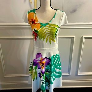 A-Line Fit and Flare Floral Dress